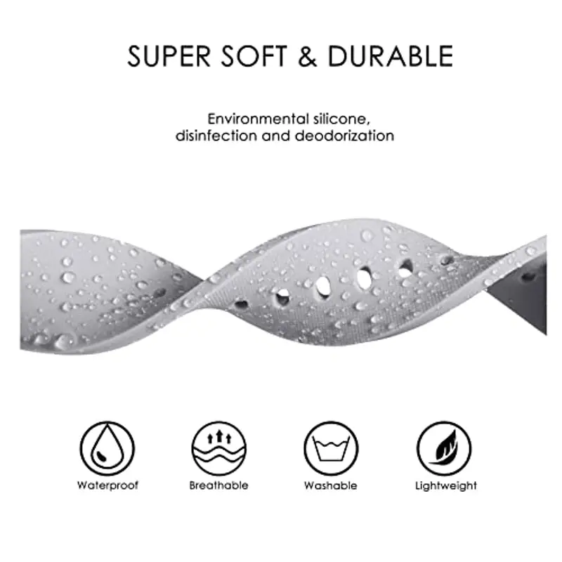 GARRULAX Cinturino di ricambio per orologio in silicone, a sgancio rapido, in gomma morbida, 18 mm, 20 mm, 22 mm, per uomini e donne, 22mm miniatura 2