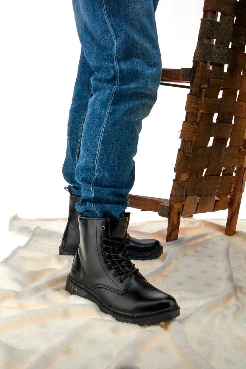 ANFIBI NERI CON CERNIERA LATERALE GAS NOTTINGHAM [NERO]