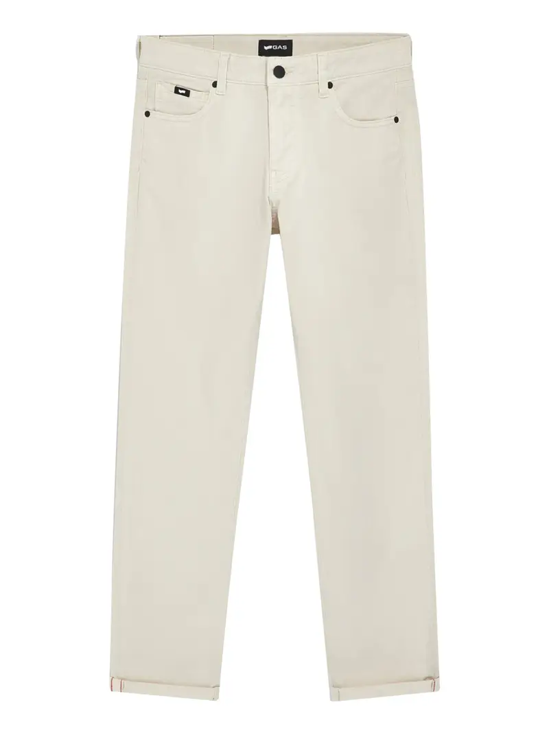 jeans slim gas albert da uomo - avorio