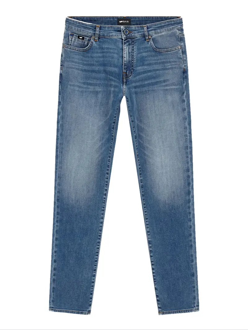 jeans slim gas albert da uomo - denim