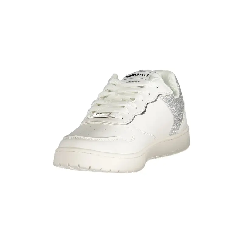 Scarpe Sneakers Donna Bianche con Dettagli Argento Bianco miniatura 3