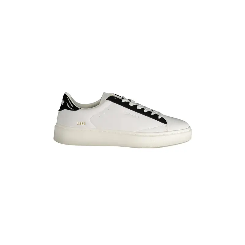 Scarpe Sneakers Donna Bianche con Dettagli Neri Bianco
