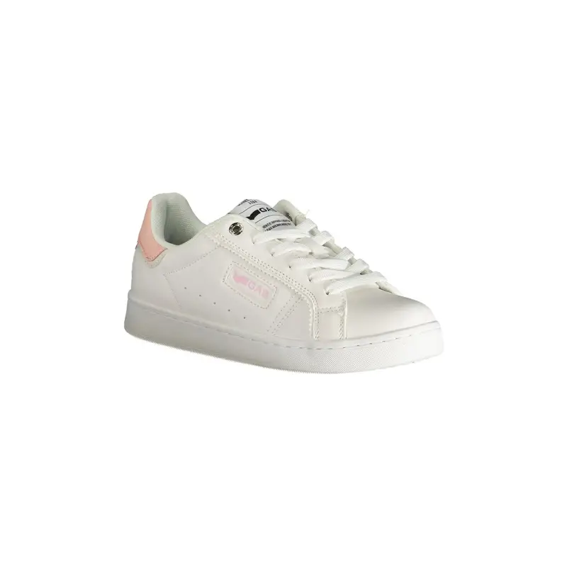 Scarpe Sneakers Donna Bianche con Dettagli Rosa e Logo Bianco miniatura 2