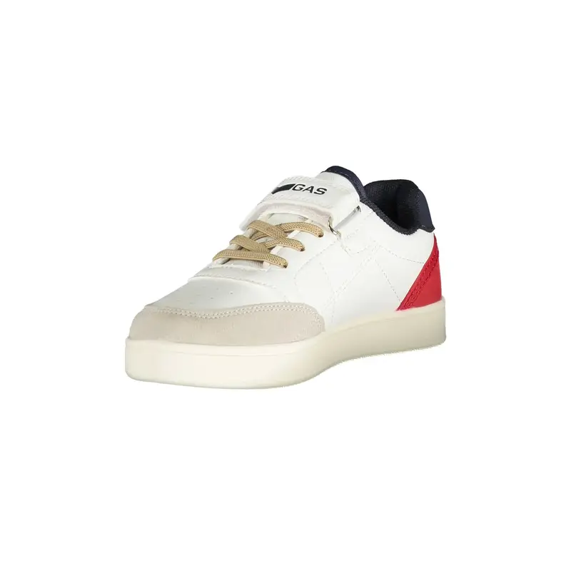 Sneakers Bambino Bianche Lacci Elastici Strap Logo Bianco miniatura 3