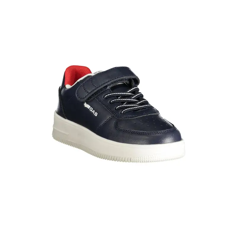 Gas Sneakers Bambino Blu con Stampa Logo miniatura 2