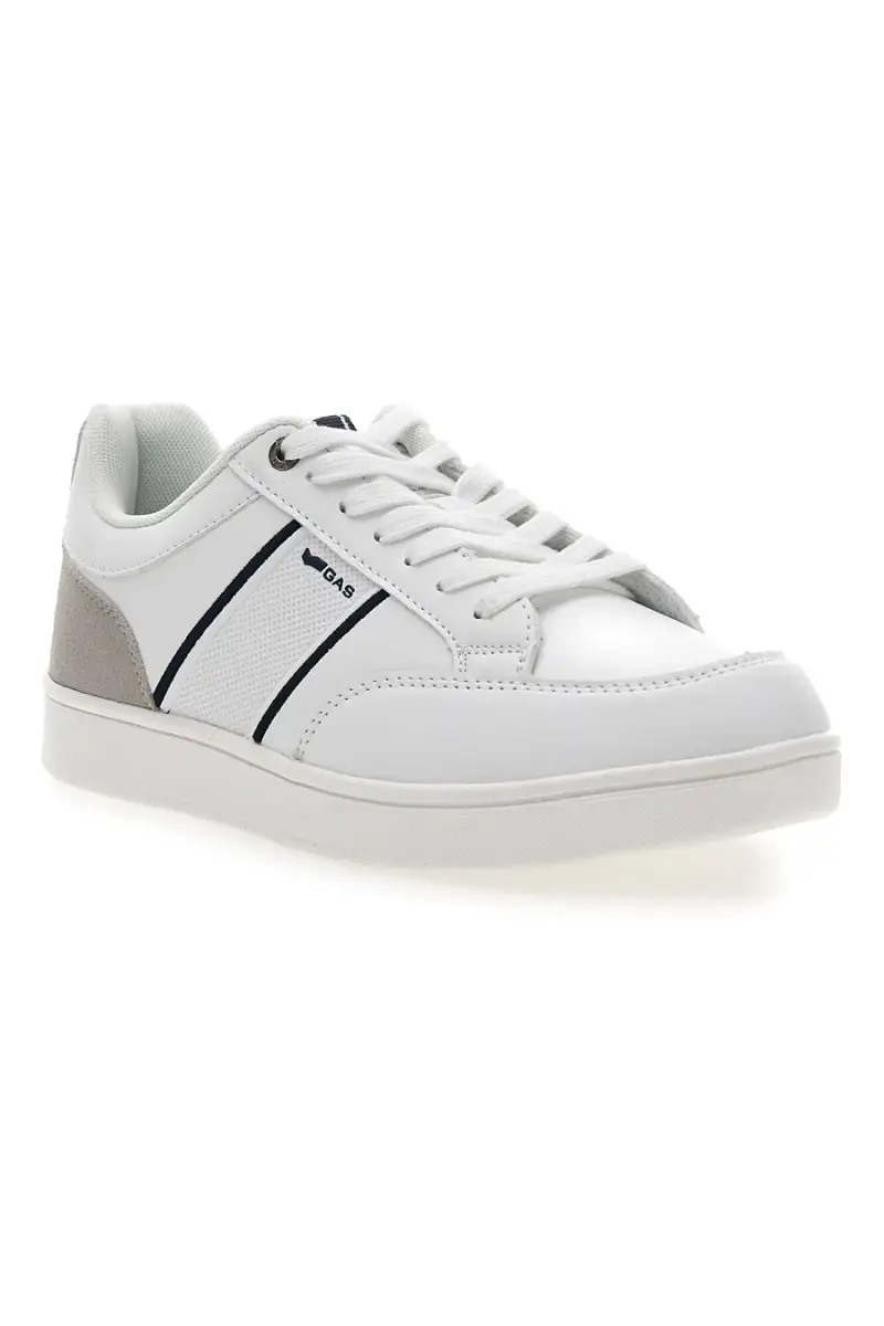 Sneakers bianche con dettagli grigio e nero Gas Amburgo Ltx [BIANCO] miniatura 2