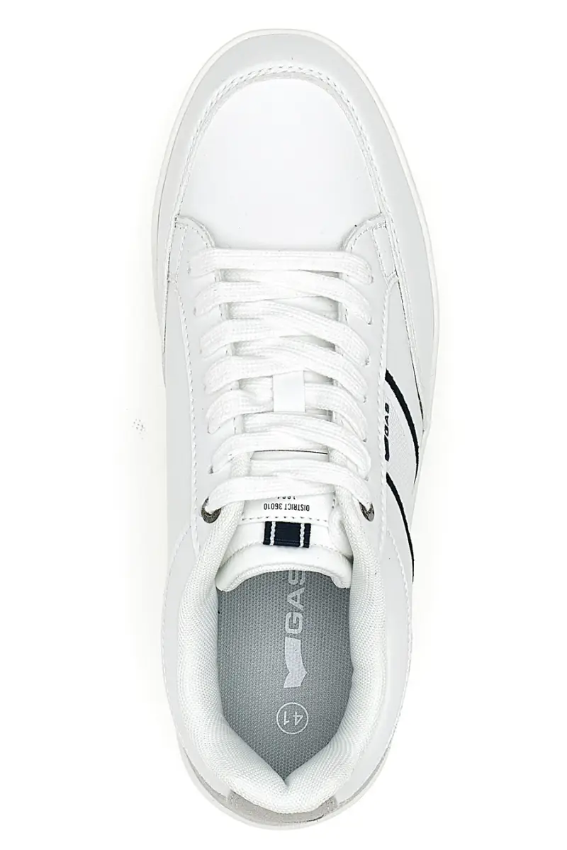 Sneakers bianche con dettagli grigio e nero Gas Amburgo Ltx [BIANCO] miniatura 3