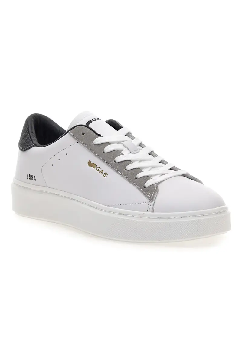 Sneakers bianche con finitura opaca Gas Leonard Mix [WHITE miniatura 2