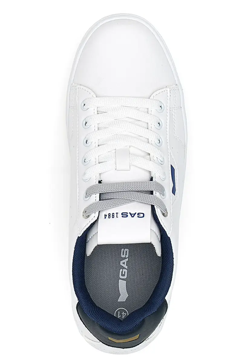 Sneakers bianco blu in materiale sintetico Gas 414185 [BIANCO miniatura 3