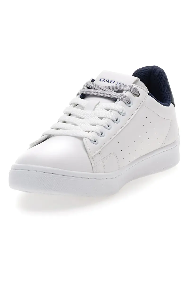 Sneakers bianco blu in materiale sintetico Gas 414185 [BIANCO miniatura 4