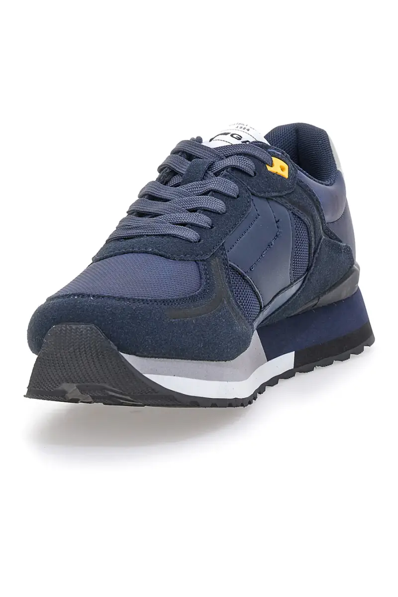 Sneakers blu con inserti multimateriale Gas Logan Mix Deep [DEEP] miniatura 3