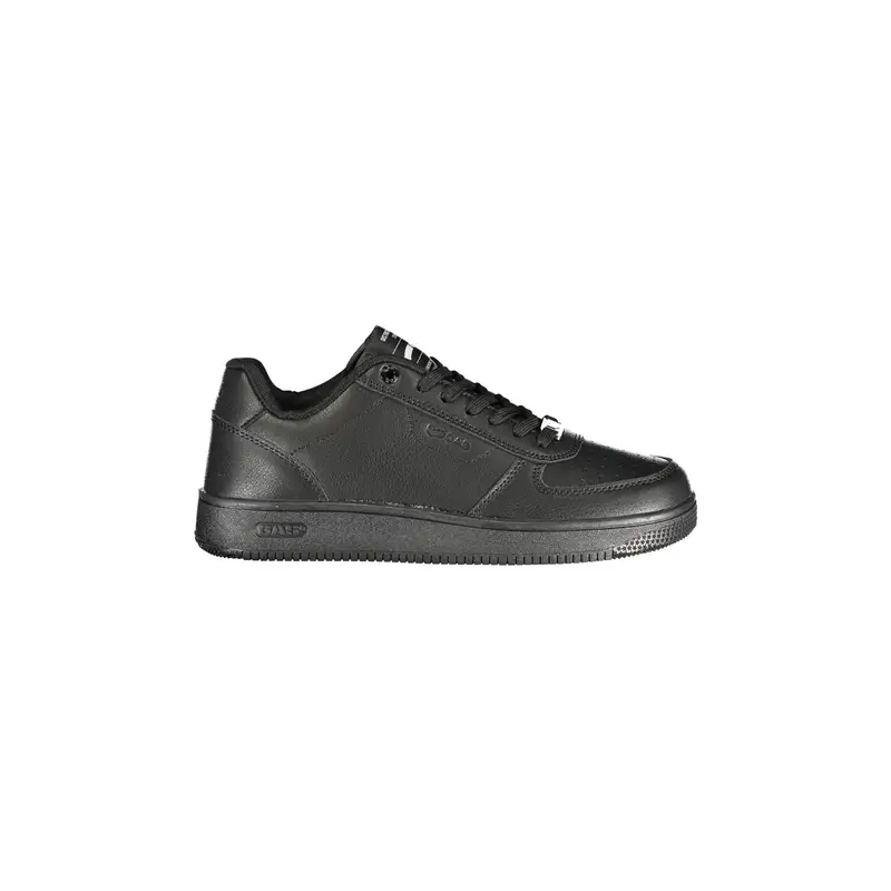 Sneakers Donna Nere Lacci Plantare Removibile Logo Nero
