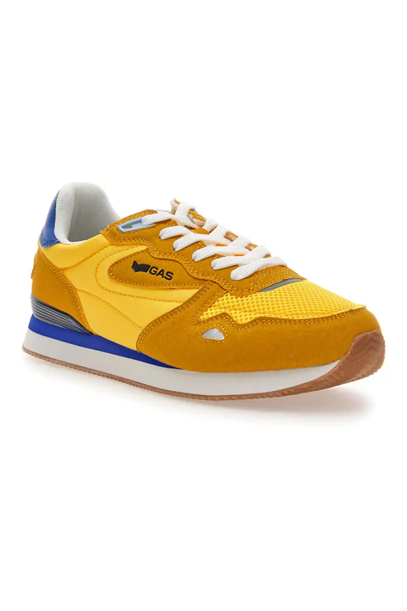 Sneakers gialle in tessuto con dettagli scamosciati Gas OMY MIX [GIALLO] miniatura 2