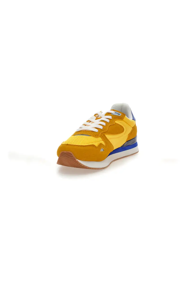 Sneakers gialle in tessuto con dettagli scamosciati Gas OMY MIX [GIALLO] miniatura 4