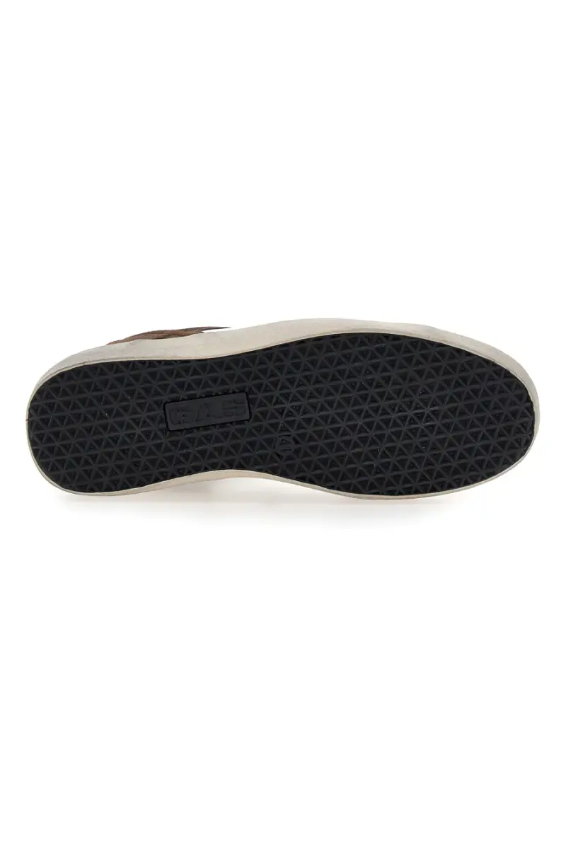 Sneakers marroni e bianche con dettagli arancioni in pelle Gas Nika2 Mix [WHITE miniatura 5