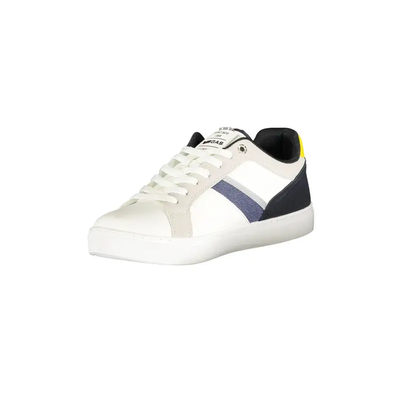 Sneakers Uomo Bianche Lacci Plantare Removibile Logo Bianco miniatura 3