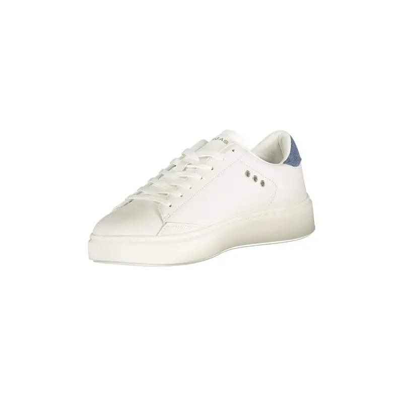 Sneakers Uomo Bianche Lacci Plantare Removibile Logo Bianco miniatura 3
