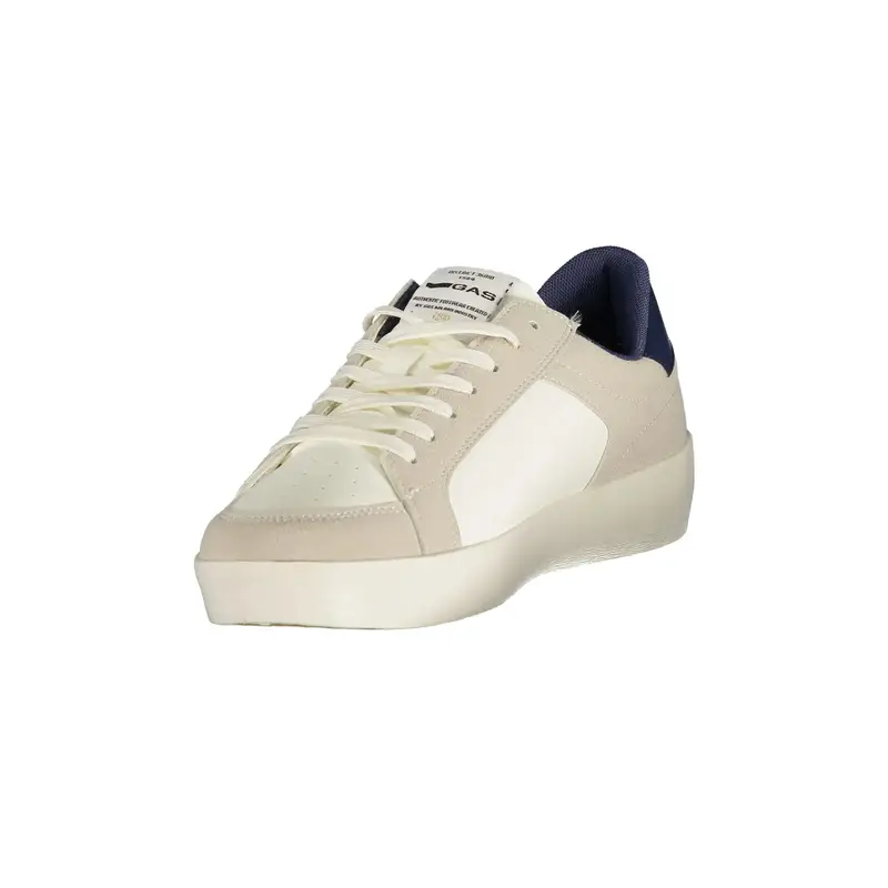 Sneakers Uomo Bianche Lacci Plantare Removibile Logo Bianco miniatura 3