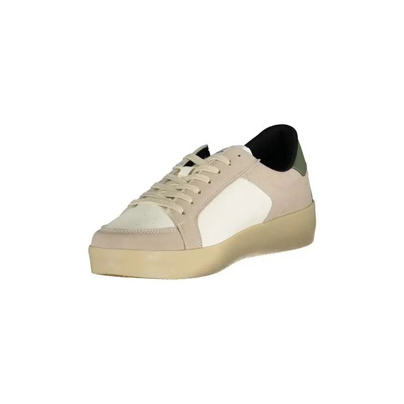 Sneakers Uomo Bianche Lacci Plantare Removibile Logo Bianco miniatura 3