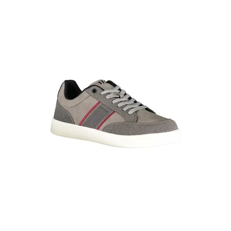 Sneakers Uomo Grigie Lacci Plantare Removibile Logo Grigio miniatura 2