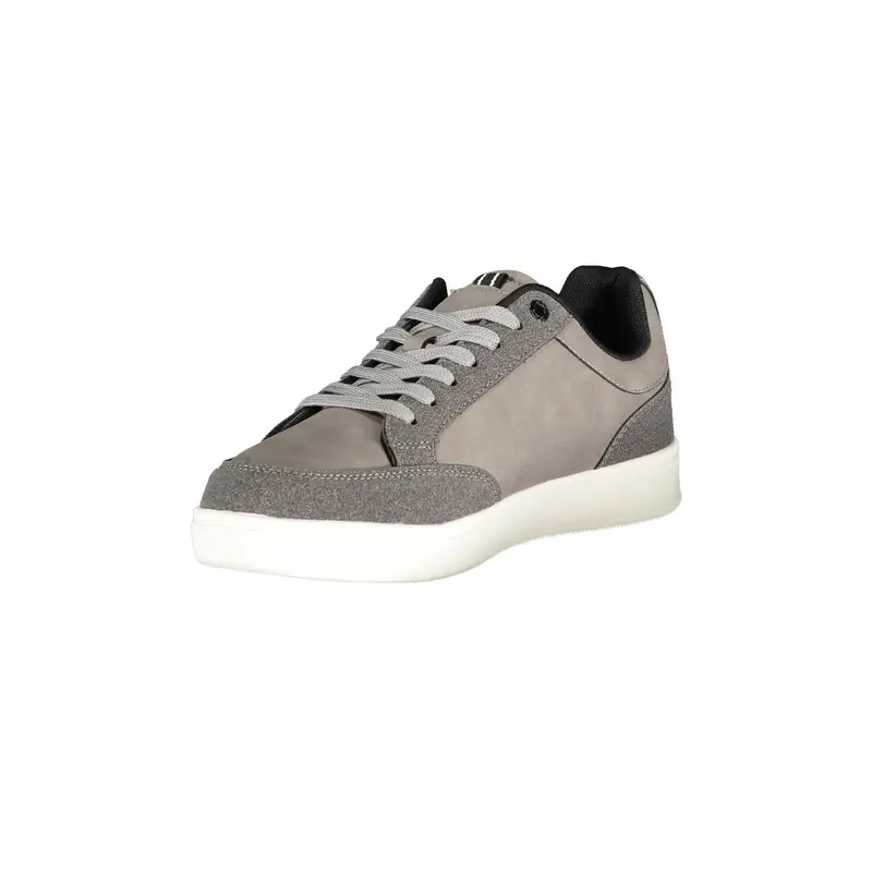 Sneakers Uomo Grigie Lacci Plantare Removibile Logo Grigio miniatura 3