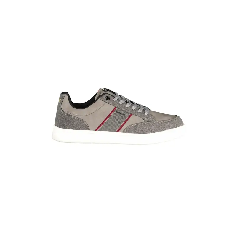 Sneakers Uomo Grigie Lacci Plantare Removibile Logo Grigio
