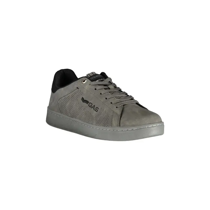Sneakers Uomo Grigie Lacci Plantare Removibile Ricamo Logo Grigio miniatura 2