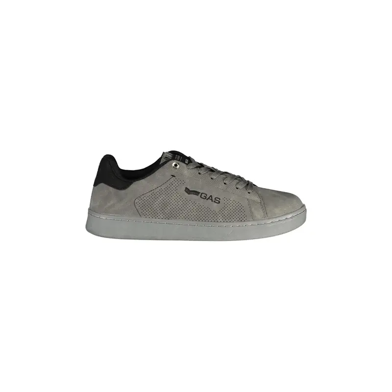 Sneakers Uomo Grigie Lacci Plantare Removibile Ricamo Logo Grigio
