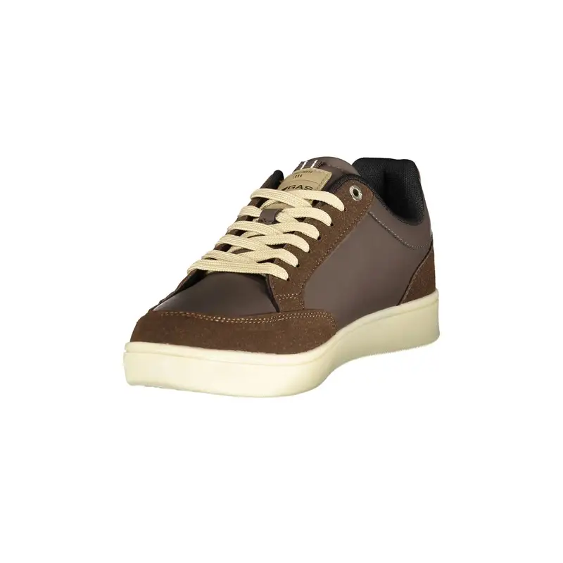 Sneakers Uomo Marroni Lacci Plantare Removibile Logo Marrone miniatura 3