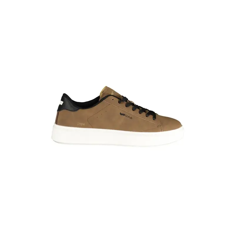 Sneakers Uomo Marroni Lacci Plantare Removibile Logo Marrone