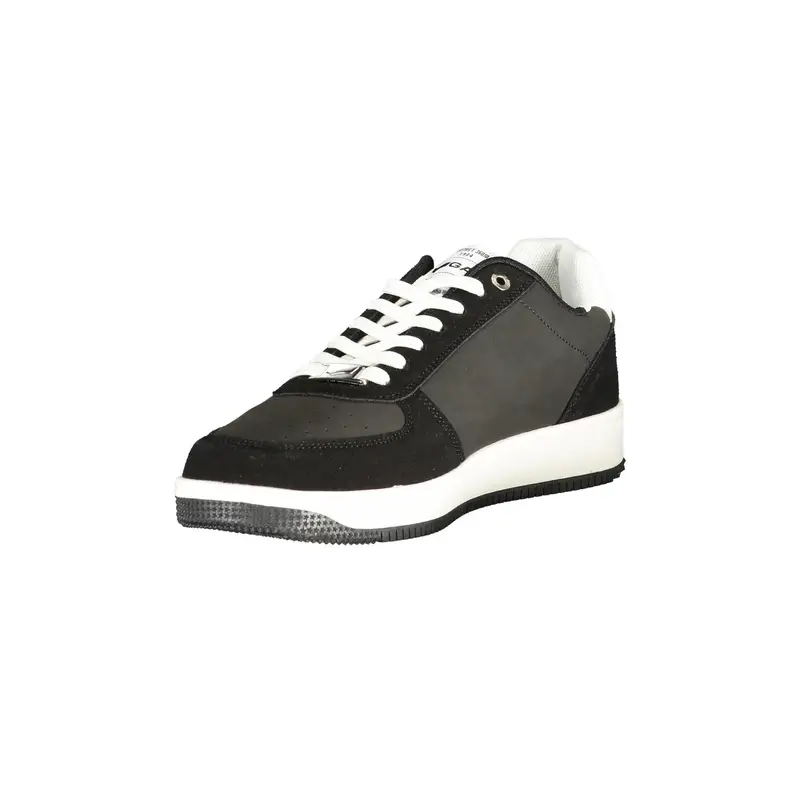 Sneakers Uomo Nere Lacci Plantare Removibile Logo Nero miniatura 3