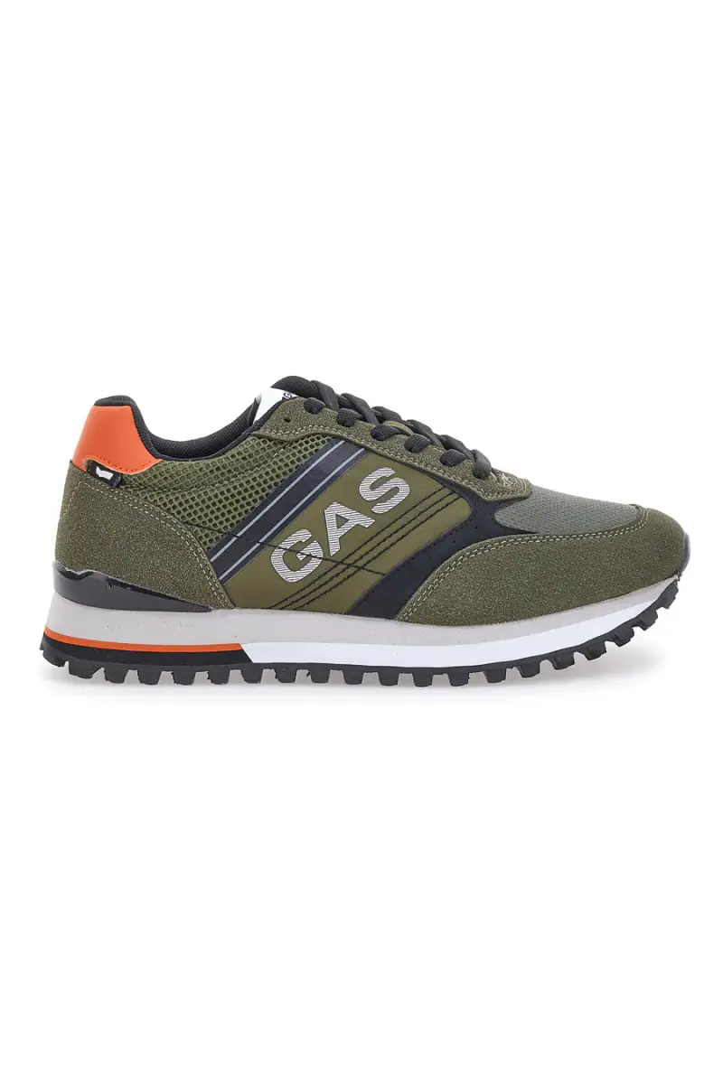 Sneakers Verdi con Dettagli Arancioni Gas Sedrik [VERDE]