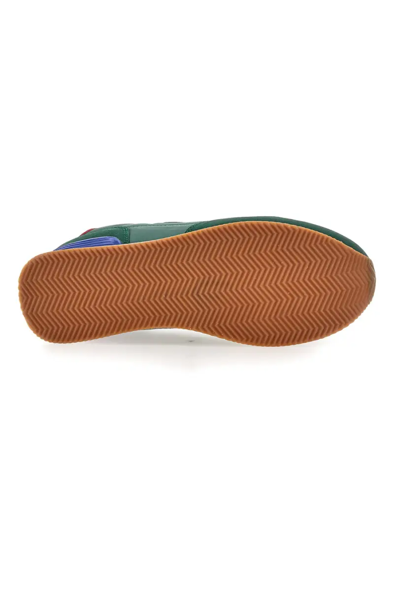 Sneakers verdi in tessuto con dettagli scamosciati Gas OMY MIX [GREEN RED] miniatura 5