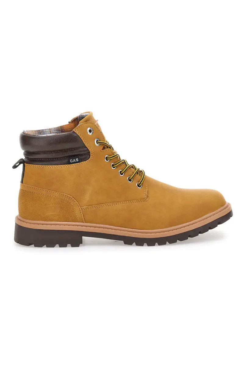 Stivaletti cuoio imbottiti suola dentellata Gas GAM521100 [GIALLO]
