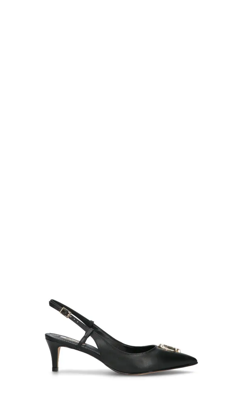 Decollete donna nera in pelle Vario