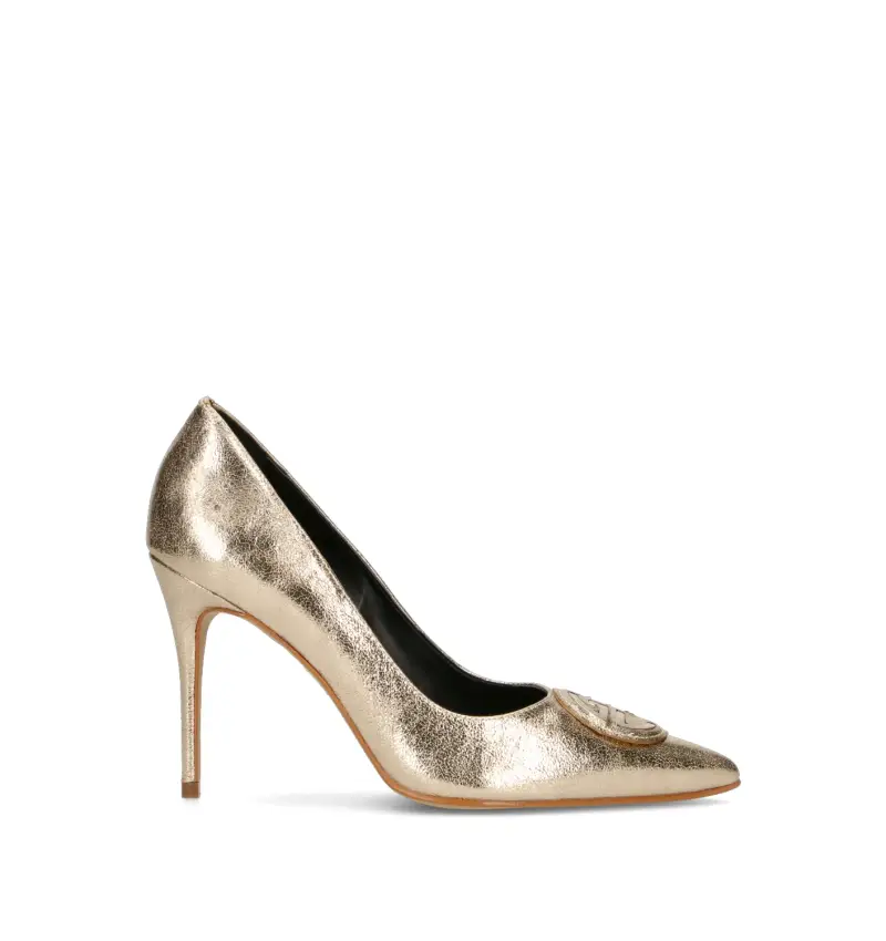 Décolleté donna platino in pelle Vario