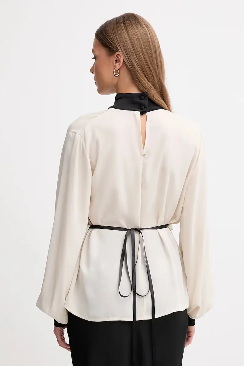 camicetta donna colore beige 521FD45031 miniatura 3