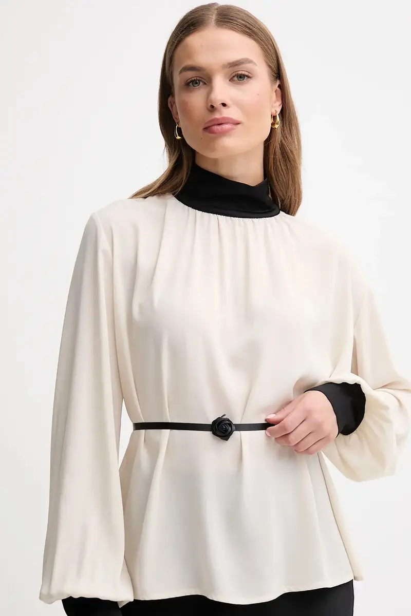 camicetta donna colore beige 521FD45031 miniatura 4