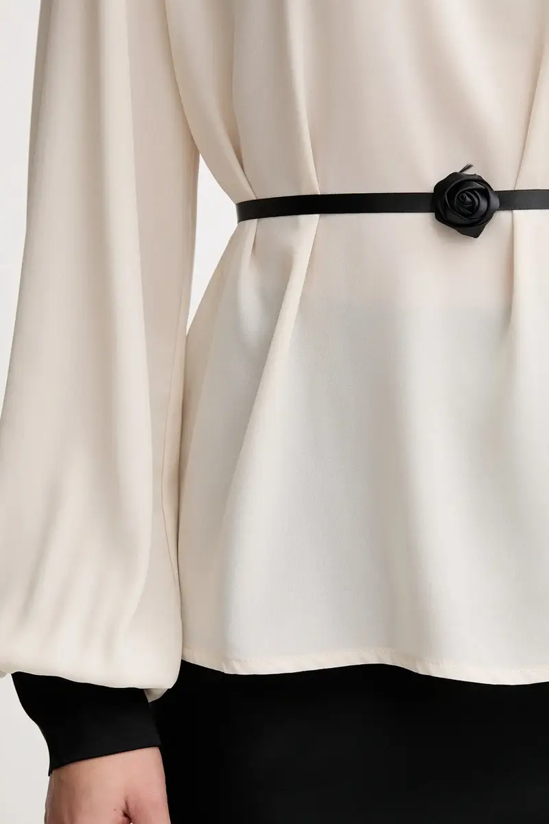 camicetta donna colore beige 521FD45031 miniatura 5