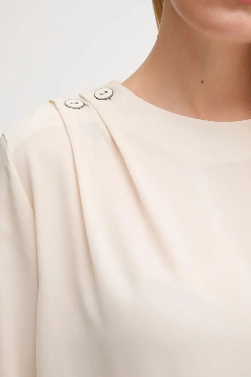 camicetta donna colore beige 521FD45032 miniatura 5