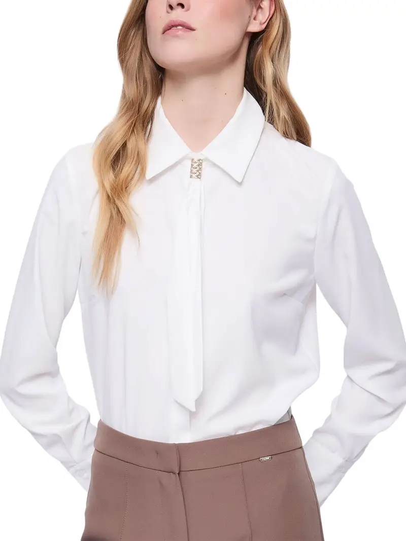 camicia casual gaudi da donna - bianco