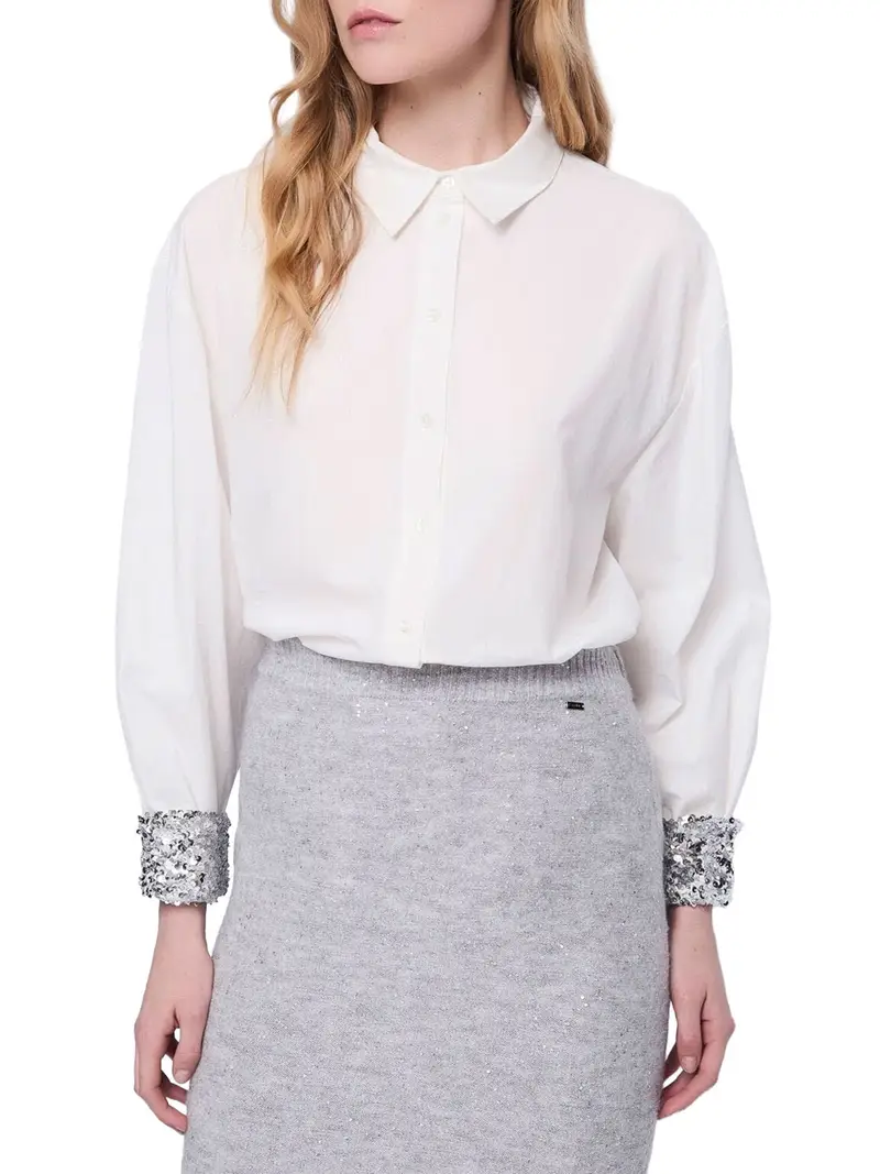 camicia casual gaudi da donna - bianco