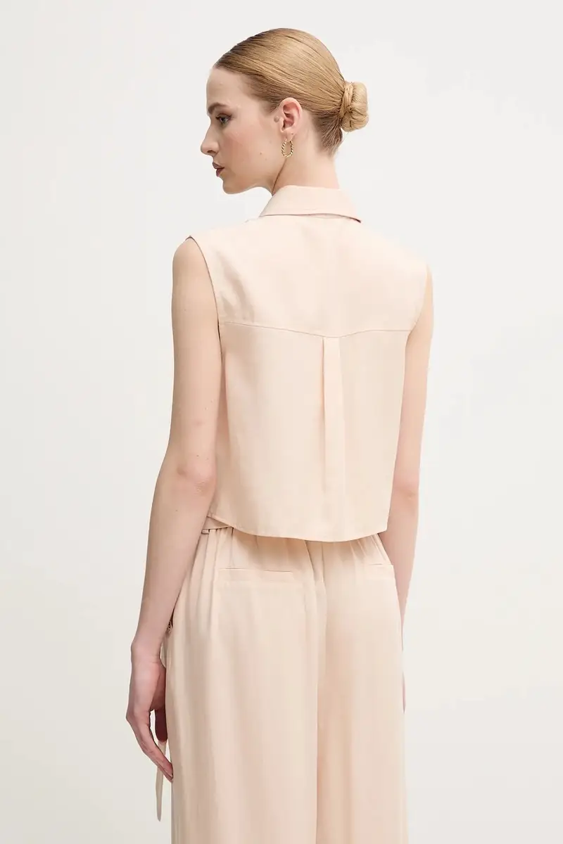 camicia donna colore beige 511BD45014 miniatura 3