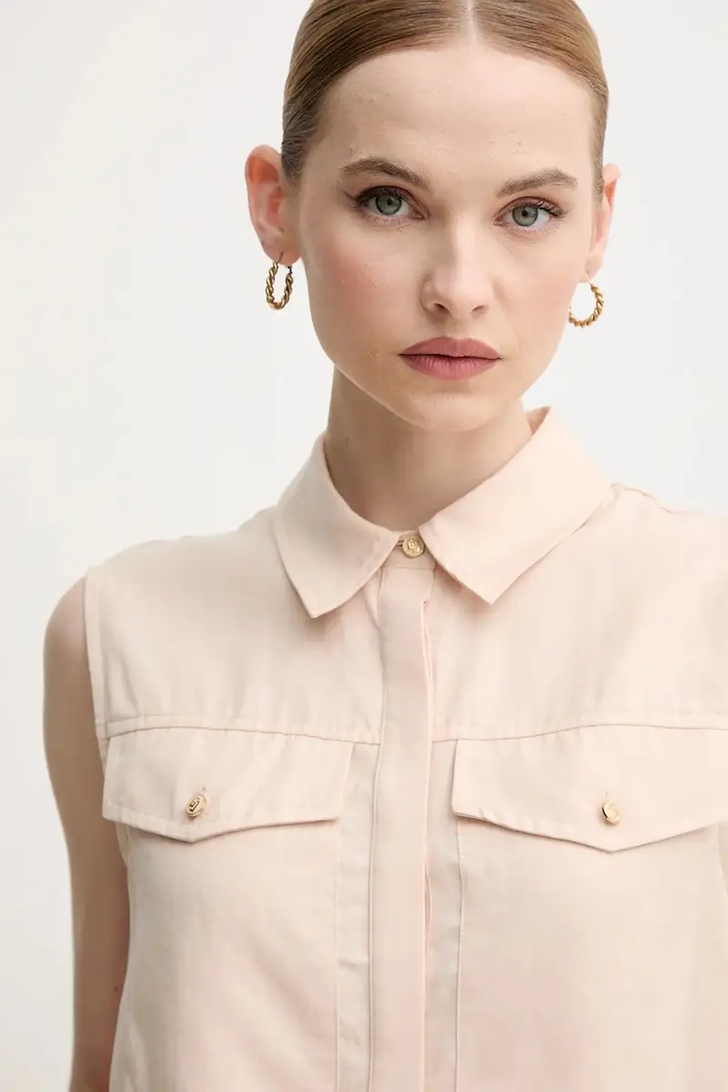 camicia donna colore beige 511BD45014 miniatura 4