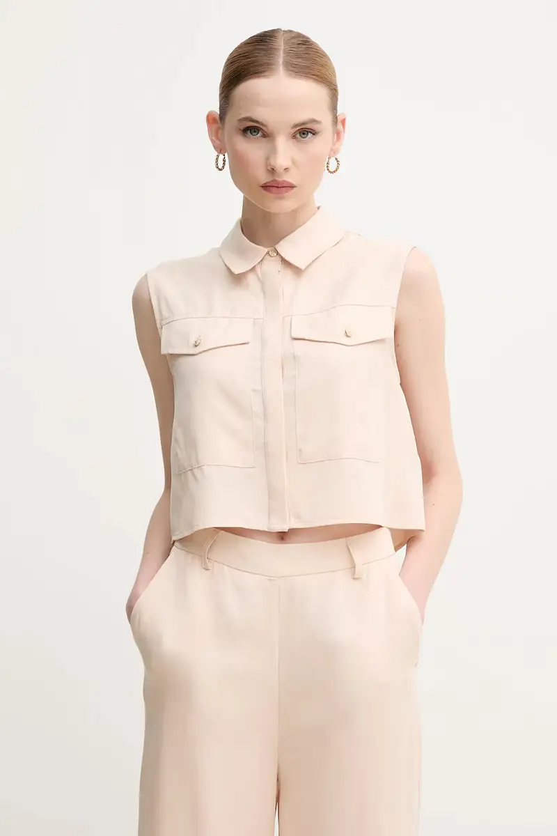 camicia donna colore beige 511BD45014