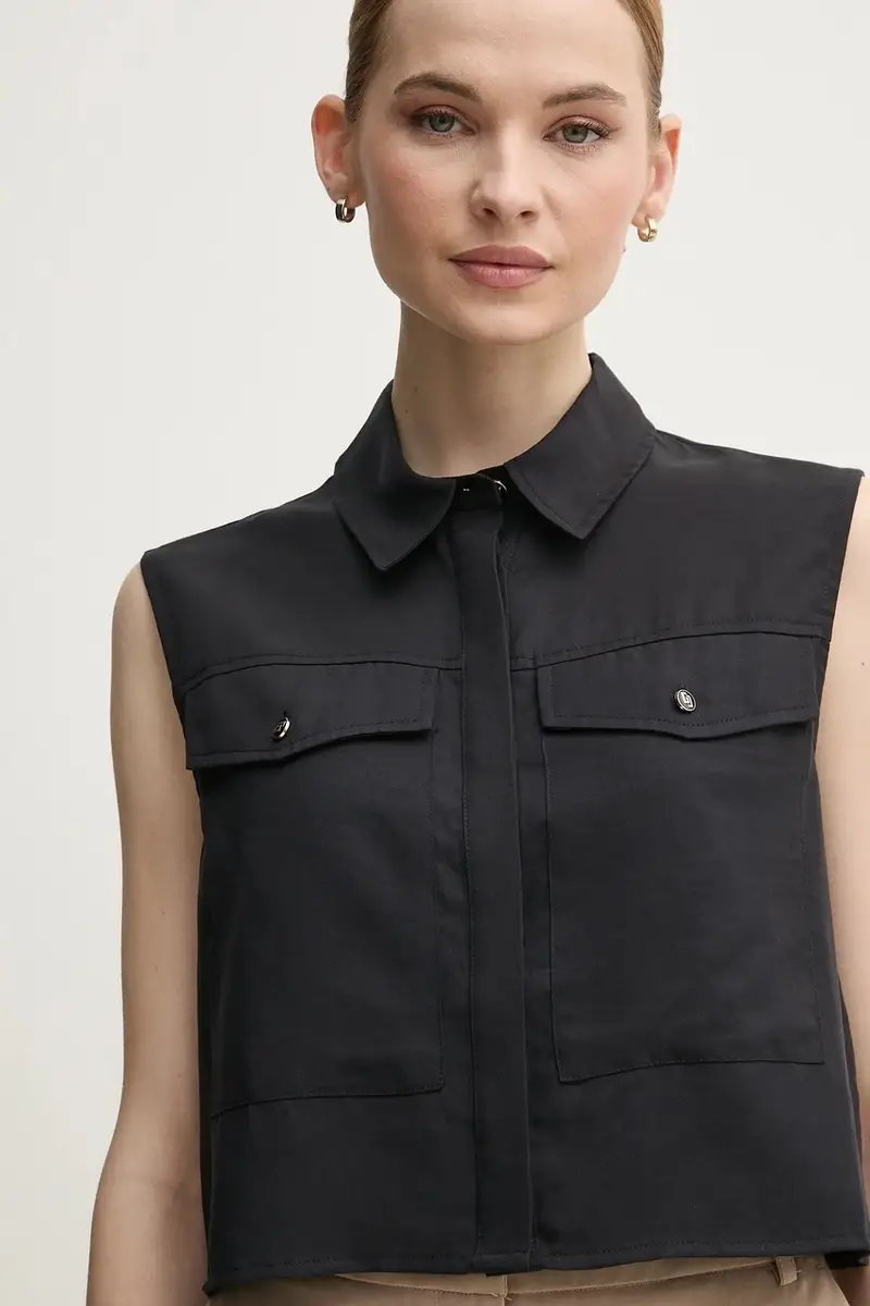 camicia donna colore nero 511BD45014 miniatura 4