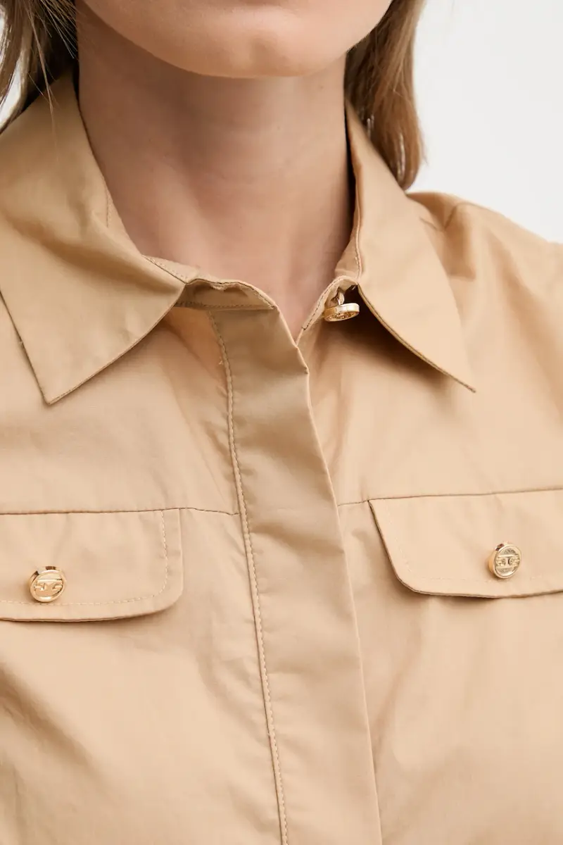 camicia in cotone donna colore beige 511FD45009 miniatura 5