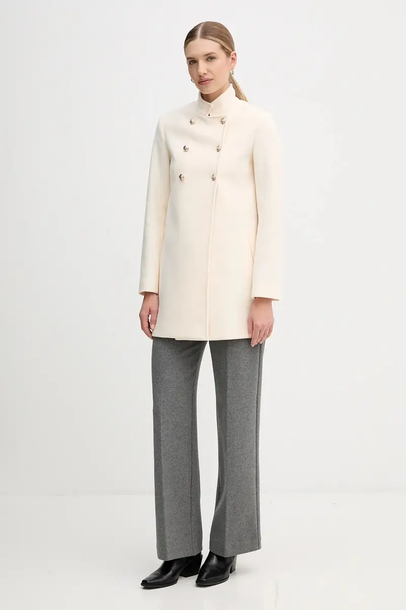 cappotto colore beige 521BD35018 miniatura 2