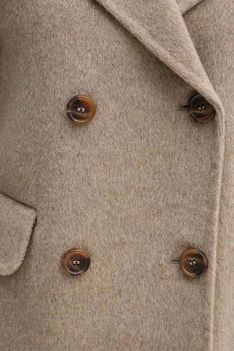 cappotto con lana colore beige 521FD35011 miniatura 5