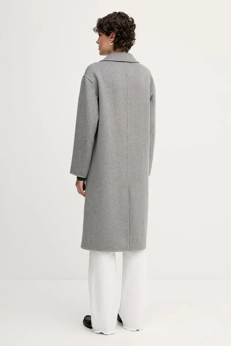 cappotto con lana colore grigio 521FD35010 miniatura 3